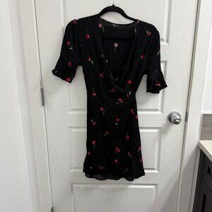 Rails wrap mini dress size Medium Aimee Cherry print